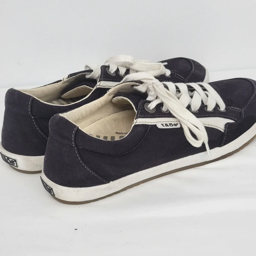 Taos Shooting Star Navy Blue Canvas Low Top Sneakers Womens 9.5